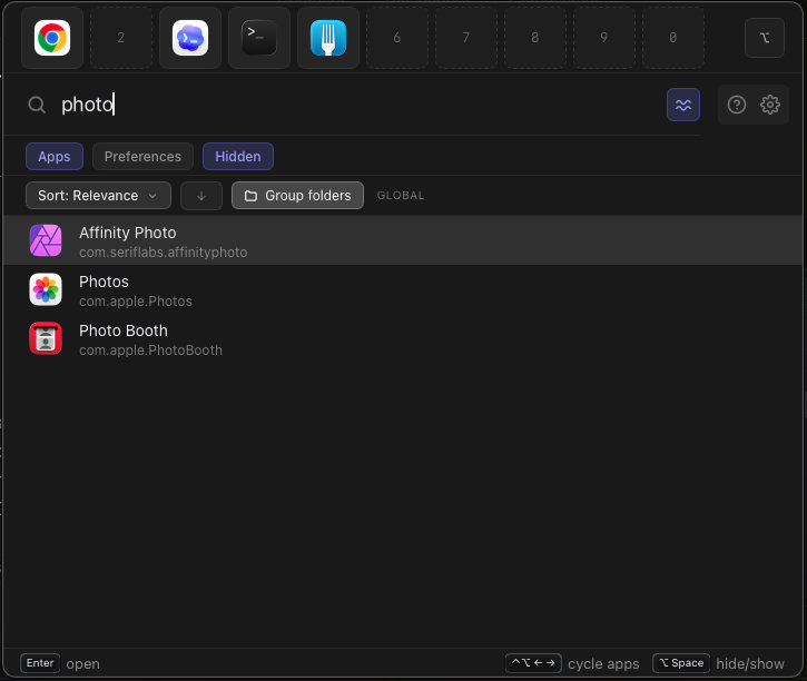 Interface de recherche Snappy